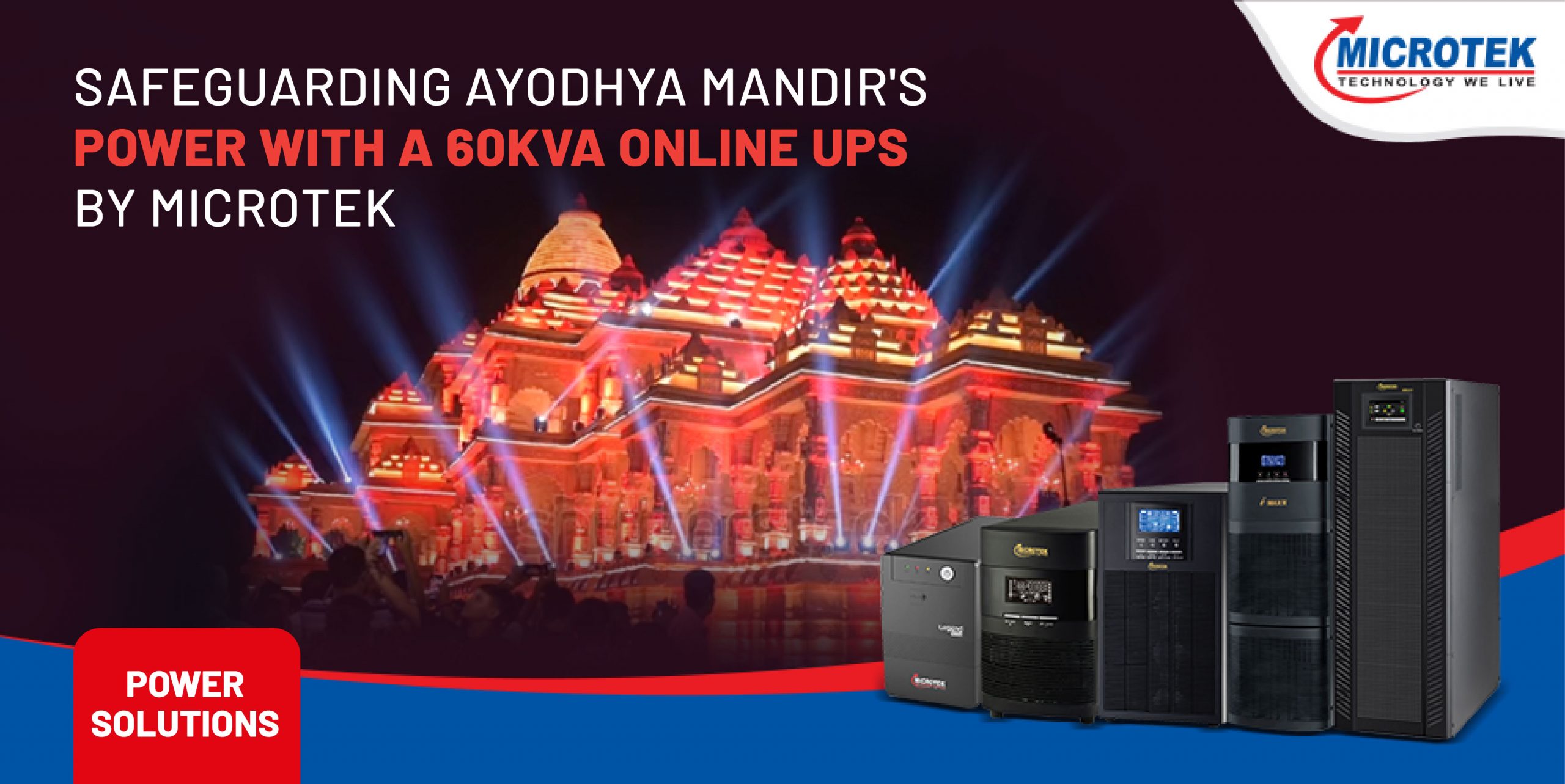 Safeguarding Ayodhya Ram Mandir’s Power with Microtek 60kVA Online UPS